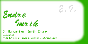 endre imrik business card